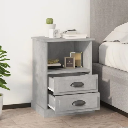 Mesitas de noche 2 unidades gris hormigón 43x36x60 cm de vidaXL, Mesitas de noche - Ref: Foro24-816337, Precio: 83,16 €, Desc...