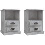 Mesitas de noche 2 unidades gris hormigón 43x36x60 cm de vidaXL, Mesitas de noche - Ref: Foro24-816337, Precio: 84,11 €, Desc...