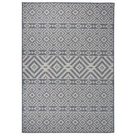 Alfombra de exterior de tejido plano rayas azules 140x200 cm de vidaXL, Alfombras - Ref: Foro24-340838, Precio: 53,74 €, Desc...