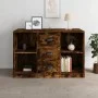 Aparador madera contrachapada roble ahumado 104,5x35,5x67,5 cm de vidaXL, Aparadores - Ref: Foro24-816237, Precio: 86,84 €, D...