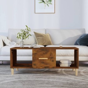 Mesa de centro madera contrachapada roble ahumado 102x50x40 cm en Mesas de centro | Comprar online en Foru.es