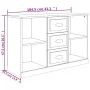 Aparador madera contrachapada roble ahumado 104,5x35,5x67,5 cm de vidaXL, Aparadores - Ref: Foro24-816237, Precio: 86,84 €, D...