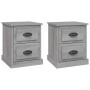 Mesitas de noche 2 uds madera contrachapada gris 39x39x47,5 cm de vidaXL, Mesitas de noche - Ref: Foro24-816157, Precio: 75,3...