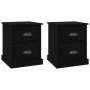 Mesitas de noche 2 uds madera contrachapada negro 39x39x47,5 cm de vidaXL, Mesitas de noche - Ref: Foro24-816147, Precio: 66,...