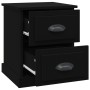 Mesitas de noche 2 uds madera contrachapada negro 39x39x47,5 cm de vidaXL, Mesitas de noche - Ref: Foro24-816147, Precio: 66,...