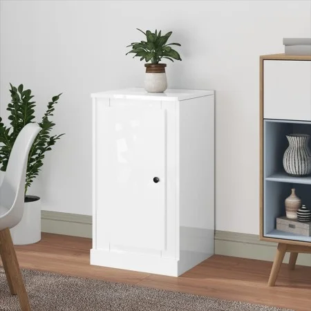 Aparador madera contrachapada blanco brillante 37,5x35,5x67,5cm de vidaXL, Aparadores - Ref: Foro24-816204, Precio: 41,77 €, ...