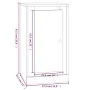 Aparador madera contrachapada blanco brillante 37,5x35,5x67,5cm de vidaXL, Aparadores - Ref: Foro24-816204, Precio: 41,77 €, ...