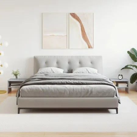 Mesitas de noche 2 uds contrachapada gris Sonoma 40x30x30 cm de vidaXL, Mesitas de noche - Ref: Foro24-815240, Precio: 35,11 ...