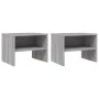 Mesitas de noche 2 uds contrachapada gris Sonoma 40x30x30 cm de vidaXL, Mesitas de noche - Ref: Foro24-815240, Precio: 35,11 ...