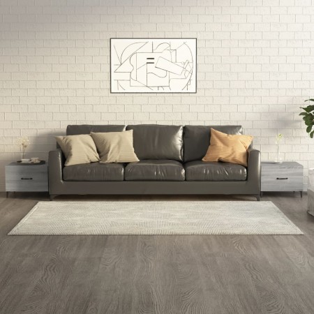 Mesas de centro con patas metal 2 uds gris sonoma 50x50x40 cm en Mesas de centro | Comprar online en Foru.es