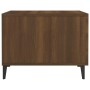 Mesa de centro con patas de metal marrón roble 50x50x40 cm en Mesas de centro | Comprar online en Foru.es