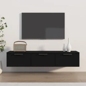 Armario de pared madera contrachapada negro 102x30x20 cm de vidaXL, Estantes y estanterías - Ref: Foro24-811404, Precio: 89,1...