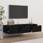 Armario de pared madera contrachapada negro 102x30x20 cm de vidaXL, Estantes y estanterías - Ref: Foro24-811404, Precio: 83,4...