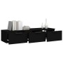 Armario de pared madera contrachapada negro 102x30x20 cm de vidaXL, Estantes y estanterías - Ref: Foro24-811404, Precio: 83,4...