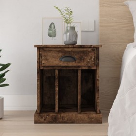 Mesita de noche color roble ahumado 43x36x50 cm de vidaXL, Mesitas de noche - Ref: Foro24-816354, Precio: 43,89 €, Descuento: %