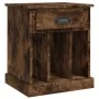Mesita de noche color roble ahumado 43x36x50 cm de vidaXL, Mesitas de noche - Ref: Foro24-816354, Precio: 43,37 €, Descuento: %