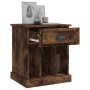 Mesita de noche color roble ahumado 43x36x50 cm de vidaXL, Mesitas de noche - Ref: Foro24-816354, Precio: 43,89 €, Descuento: %