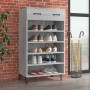 Mueble zapatero madera contrachapada gris Sonoma 60x35x105 cm en Zapateros y organizadores de calzado | Comprar online en Foru.e