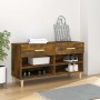 Mueble zapatero madera contrachapada roble ahumado 102x35x55 cm en Zapateros y organizadores de calzado | Comprar online en Foru