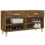 Mueble zapatero madera contrachapada roble ahumado 102x35x55 cm en Zapateros y organizadores de calzado | Comprar online en Foru