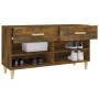 Mueble zapatero madera contrachapada roble ahumado 102x35x55 cm en Zapateros y organizadores de calzado | Comprar online en Foru