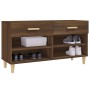 Mueble zapatero madera contrachapada marrón roble 102x35x55 cm en Zapateros y organizadores de calzado | Comprar online en Foru.