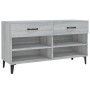 Mueble zapatero madera contrachapada gris Sonoma 102x35x55 cm en Zapateros y organizadores de calzado | Comprar online en Foru.e
