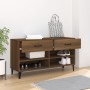 Mueble zapatero madera contrachapada marrón roble 102x35x55 cm en Zapateros y organizadores de calzado | Comprar online en Foru.