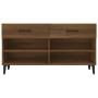 Mueble zapatero madera contrachapada marrón roble 102x35x55 cm en Zapateros y organizadores de calzado | Comprar online en Foru.