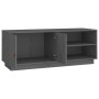 Mueble de TV de madera maciza de pino gris 105x34x40 cm en Muebles TV | Comprar online en Foru.es
