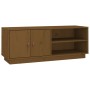 Mueble de TV madera maciza de pino marrón miel 105x34x40 cm en Muebles TV | Comprar online en Foru.es
