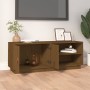 Mueble de TV madera maciza de pino marrón miel 105x34x40 cm en Muebles TV | Comprar online en Foru.es
