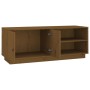 Mueble de TV madera maciza de pino marrón miel 105x34x40 cm en Muebles TV | Comprar online en Foru.es