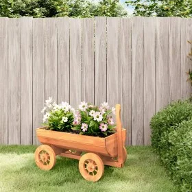 Carreta decorativa madera maciza de abeto 70x43x54 cm de vidaXL, Carretillas - Ref: Foro24-364227, Precio: 65,69 €, Descuento: %