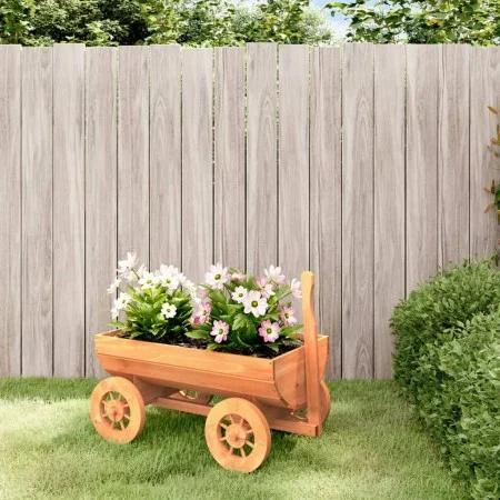 Carreta decorativa madera maciza de abeto 70x43x54 cm de vidaXL, Carretillas - Ref: Foro24-364227, Precio: 65,69 €, Descuento: %