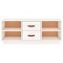 Mueble de TV de madera maciza de pino blanco 100x34x40 cm en Muebles TV | Comprar online en Foru.es
