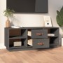 Mueble de TV de madera maciza de pino gris 100x34x40 cm en Muebles TV | Comprar online en Foru.es