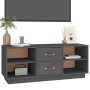 Mueble de TV de madera maciza de pino gris 100x34x40 cm en Muebles TV | Comprar online en Foru.es