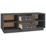 Mueble de TV de madera maciza de pino gris 100x34x40 cm en Muebles TV | Comprar online en Foru.es