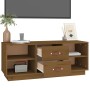 Mueble de TV madera maciza de pino marrón miel 100x34x40 cm en Muebles TV | Comprar online en Foru.es