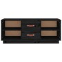 Mueble de TV de madera maciza de pino negro 100x34x40 cm en Muebles TV | Comprar online en Foru.es