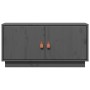 Mueble de TV de madera maciza de pino gris 80x34x40 cm en Muebles TV | Comprar online en Foru.es