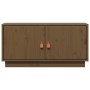 Mueble de TV madera maciza de pino marrón miel 80x34x40 cm en Muebles TV | Comprar online en Foru.es