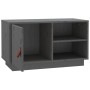 Mueble de TV de madera maciza de pino gris 70x34x40 cm en Muebles TV | Comprar online en Foru.es
