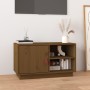Mueble de TV madera maciza de pino marrón miel 70x34x40 cm en Muebles TV | Comprar online en Foru.es