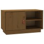 Mueble de TV madera maciza de pino marrón miel 70x34x40 cm en Muebles TV | Comprar online en Foru.es