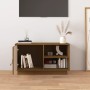 Mueble de TV madera maciza de pino marrón miel 70x34x40 cm en Muebles TV | Comprar online en Foru.es