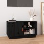 Mueble de TV de madera maciza de pino negro 70x34x40 cm en Muebles TV | Comprar online en Foru.es