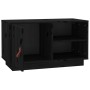 Mueble de TV de madera maciza de pino negro 70x34x40 cm en Muebles TV | Comprar online en Foru.es