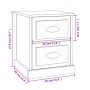 Mesitas de noche 2 uds madera roble marrón 39x39x47,5 cm de vidaXL, Mesitas de noche - Ref: Foro24-816159, Precio: 75,46 €, D...